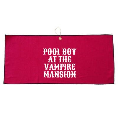 Pool Boy At The Vampire Mansion Large Microfiber Waffle Golf Towel