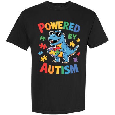 Powered By Autism For Autism Awareness Garment-Dyed Heavyweight T-Shirt