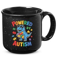 Powered By Autism For Autism Awareness 15oz Campfire Ceramic Mug