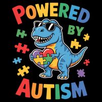 Powered By Autism For Autism Awareness 16 in Basic Backpack
