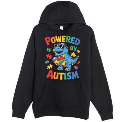 Powered By Autism For Autism Awareness Premium Pullover Hoodie