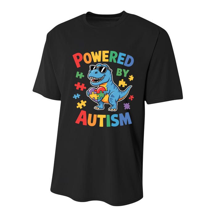 Powered By Autism For Autism Awareness Youth Performance Sprint T-Shirt