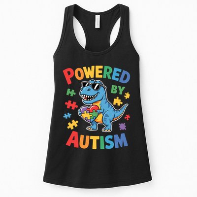 Powered By Autism For Autism Awareness Womens Tank Top