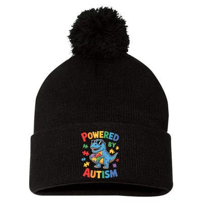 Powered By Autism For Autism Awareness Pom Pom 12in Knit Beanie