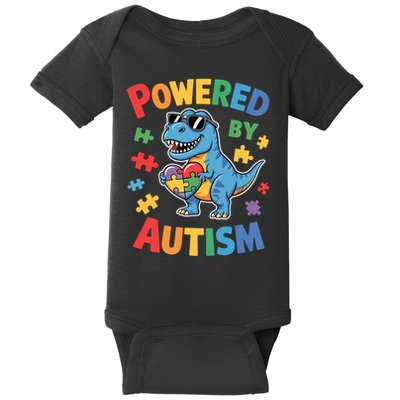 Powered By Autism For Autism Awareness Baby Bodysuit