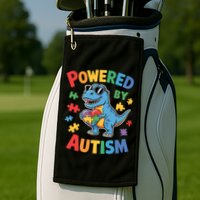 Powered By Autism For Autism Awareness Golf Towel
