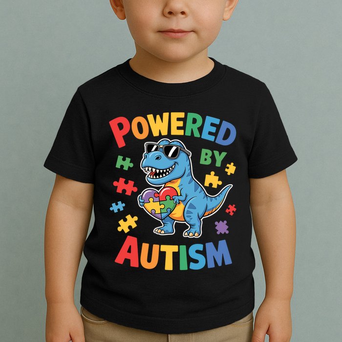 Powered By Autism For Autism Awareness Toddler T-Shirt