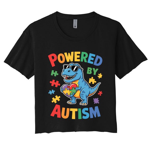 Powered By Autism For Autism Awareness Crop Top