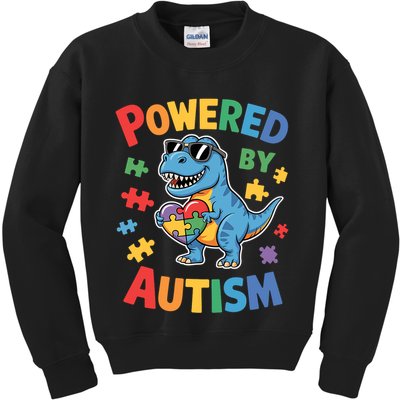 Powered By Autism For Autism Awareness Kids Sweatshirt