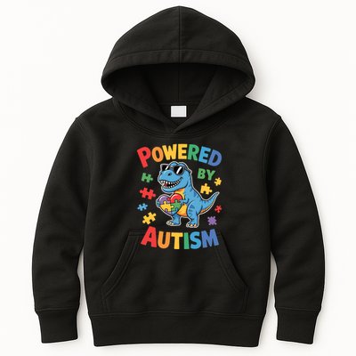 Powered By Autism For Autism Awareness Kids Hoodie