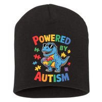 Powered By Autism For Autism Awareness Short Acrylic Beanie