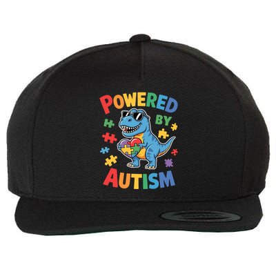 Powered By Autism For Autism Awareness Wool Snapback Cap