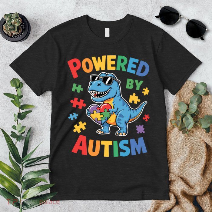 Powered By Autism For Autism Awareness Premium T-Shirt