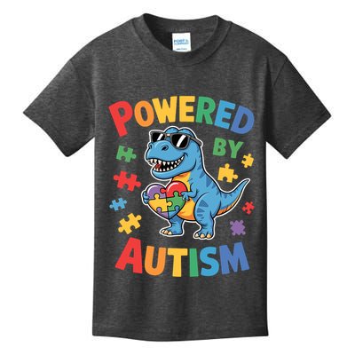 Powered By Autism For Autism Awareness Kids T-Shirt