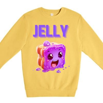 Peanut Butter And Jelly Matching Couple Best Friends Lover Gift Premium Crewneck Sweatshirt