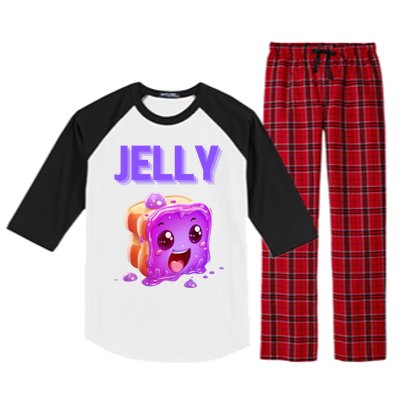 Peanut Butter And Jelly Matching Couple Best Friends Lover Gift Raglan Sleeve Pajama Set