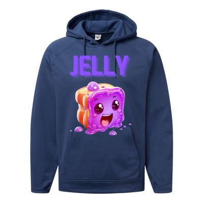 Peanut Butter And Jelly Matching Couple Best Friends Lover Gift Performance Fleece Hoodie