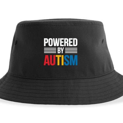 Powered By Autism For Autism Awareness Sustainable Bucket Hat
