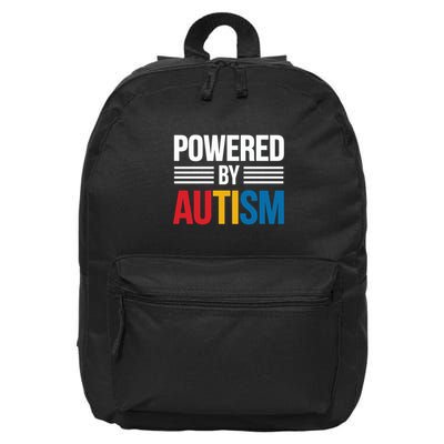 Powered By Autism For Autism Awareness 16 in Basic Backpack