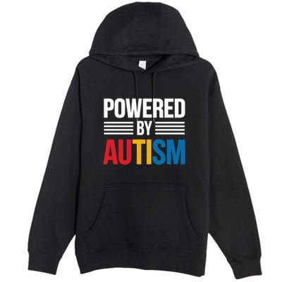 Powered By Autism For Autism Awareness Premium Pullover Hoodie