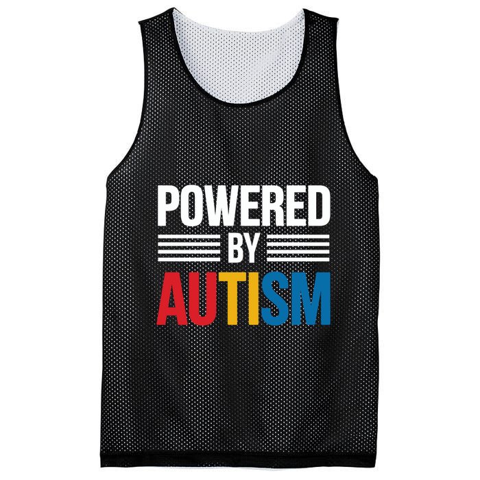 Powered By Autism For Autism Awareness Mesh Reversible Basketball Jersey Tank