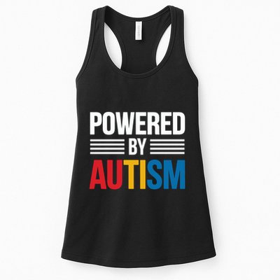 Powered By Autism For Autism Awareness Womens Tank Top
