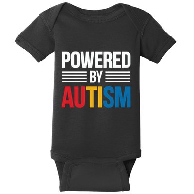Powered By Autism For Autism Awareness Baby Bodysuit