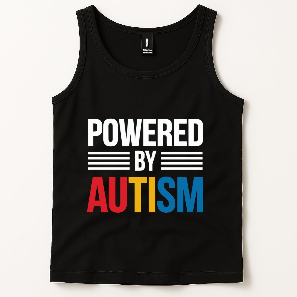 Powered By Autism For Autism Awareness Tank Top