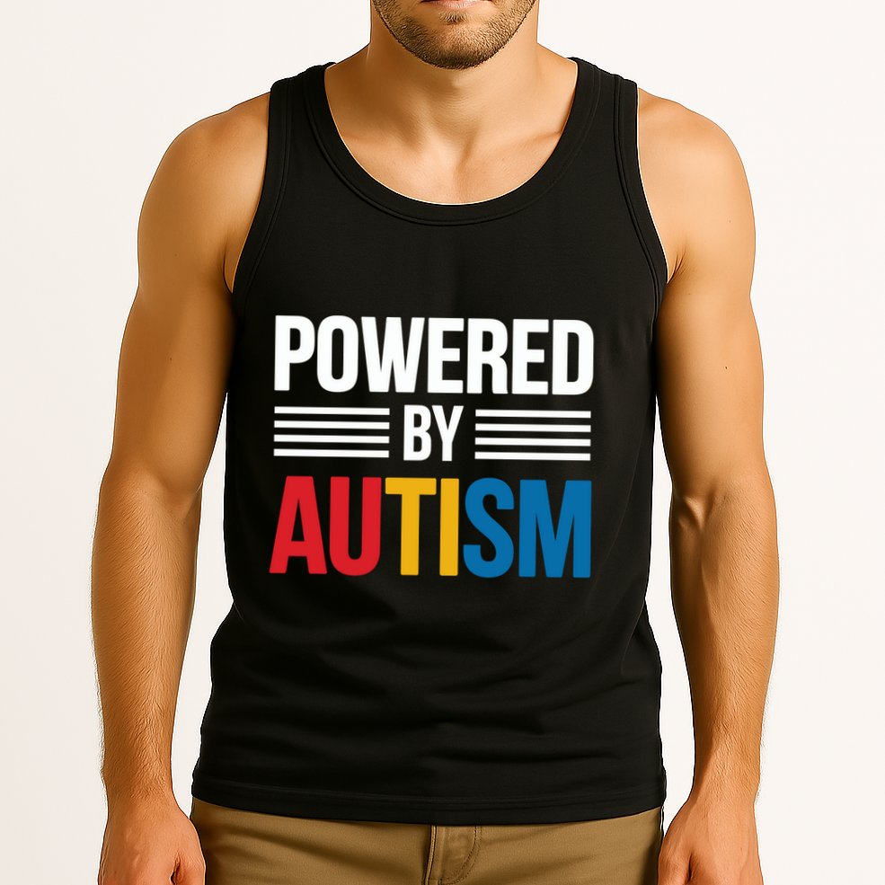Powered By Autism For Autism Awareness Tank Top