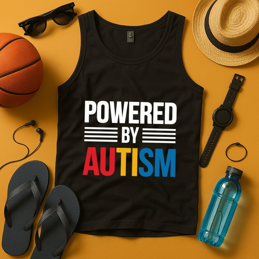 Powered By Autism For Autism Awareness Tank Top
