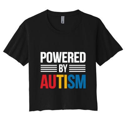 Powered By Autism For Autism Awareness Crop Top