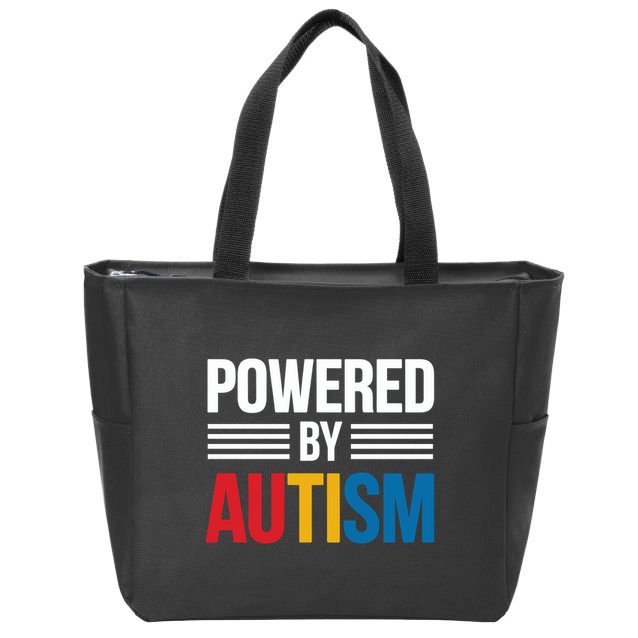 Powered By Autism For Autism Awareness Zip Tote Bag