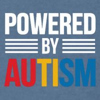 Powered By Autism For Autism Awareness Garment-Dyed Sweatshirt