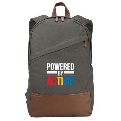 Powered By Autism For Autism Awareness Cotton Canvas Backpack