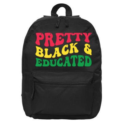 Pretty Black And Educated I Am The Strong African Queen Girl 16 in Basic Backpack