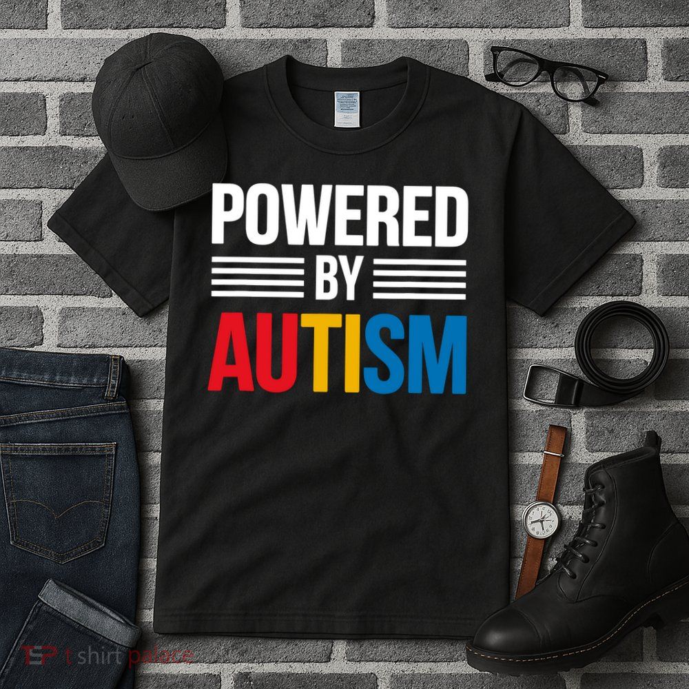 Powered By Autism For Autism Awareness Tall T-Shirt