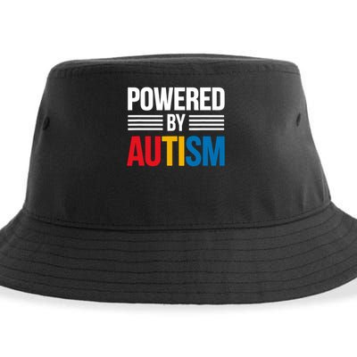 Powered By Autism For Autism Awareness Sustainable Bucket Hat
