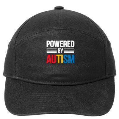 Powered By Autism For Autism Awareness 7-Panel Snapback Hat