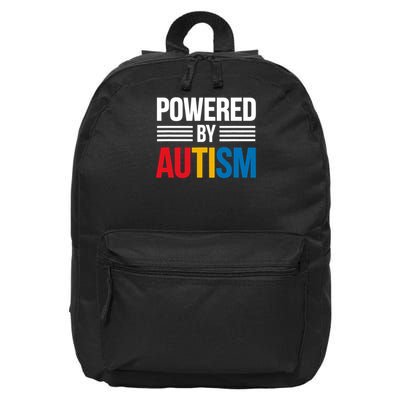 Powered By Autism For Autism Awareness 16 in Basic Backpack
