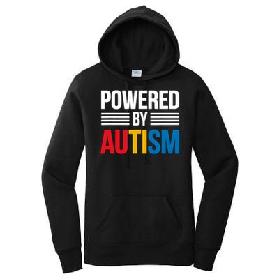 Powered By Autism For Autism Awareness Women's Pullover Hoodie