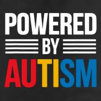 Powered By Autism For Autism Awareness Crop Fleece Hoodie