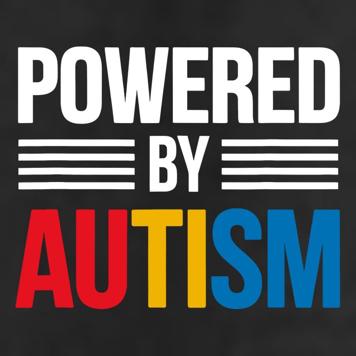 Powered By Autism For Autism Awareness Crop Fleece Hoodie