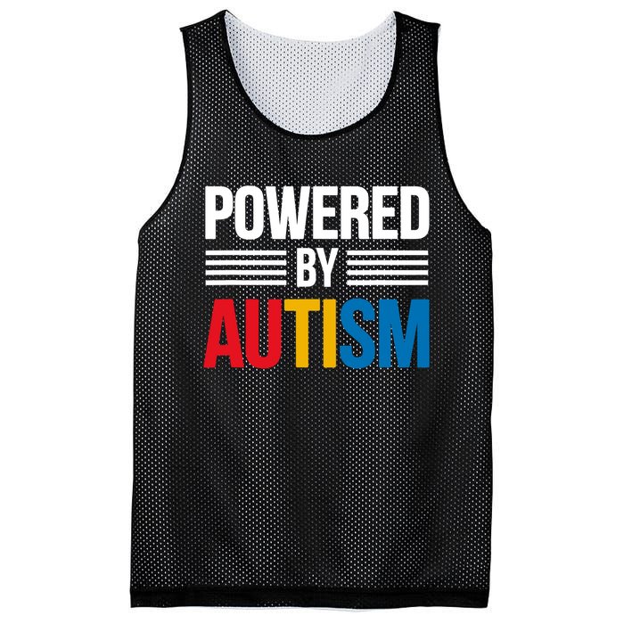 Powered By Autism For Autism Awareness Mesh Reversible Basketball Jersey Tank