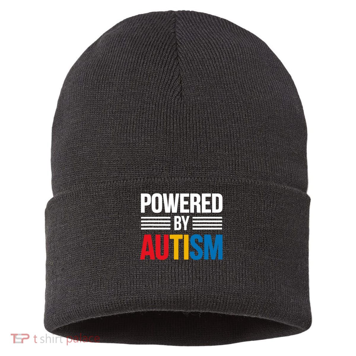 Powered By Autism For Autism Awareness Sustainable Knit Beanie