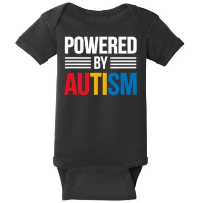 Powered By Autism For Autism Awareness Baby Bodysuit