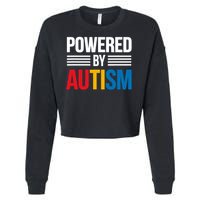 Powered By Autism For Autism Awareness Cropped Pullover Crew