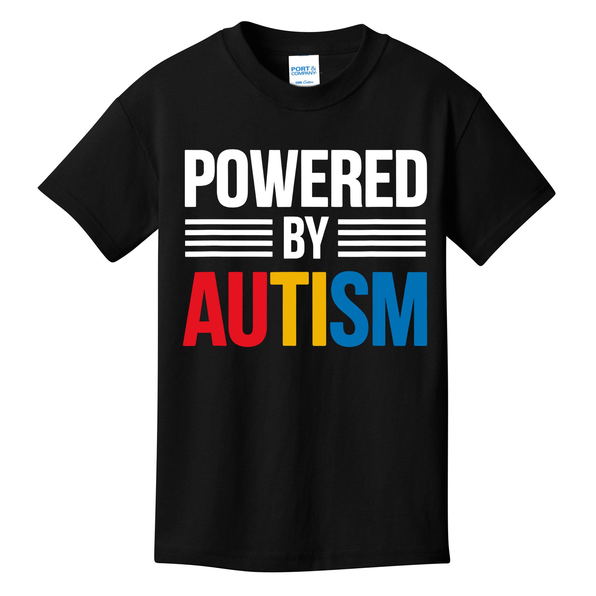 Powered By Autism For Autism Awareness Kids T-Shirt