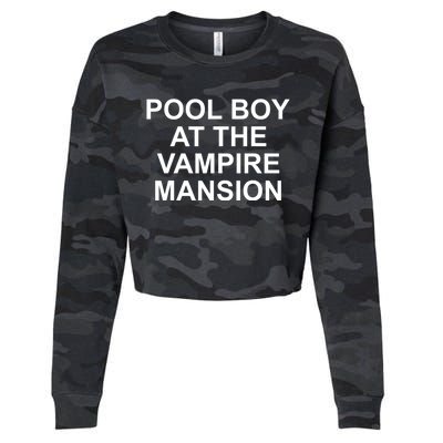 Pool Boy At The Vampire Mansion Cropped Pullover Crew