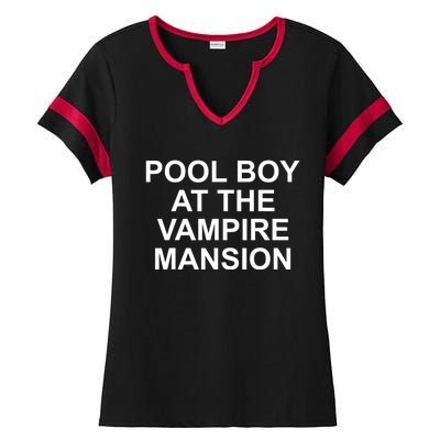 Pool Boy At The Vampire Mansion Ladies Halftime Notch Neck Tee