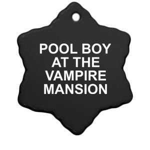 Pool Boy At The Vampire Mansion Ceramic Star Ornament